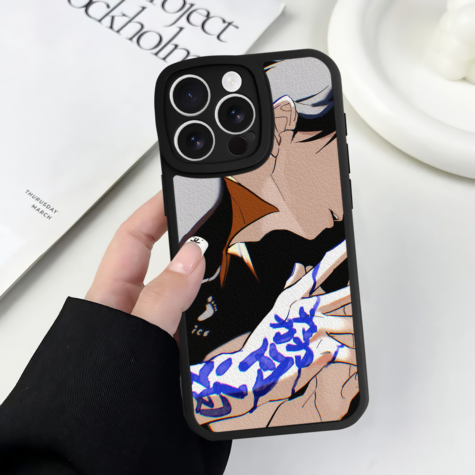 （画像用） ハイキュー!! Haikyu!! 【iPhone 16シリーズ対応】シリコンスマホケース（レザー調） 材質：シリコン